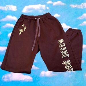 Kids Brown Joggers with Star Design